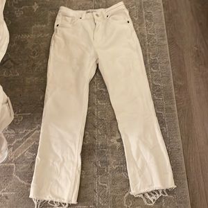 Zara white jeans - wide ankle (size 4)